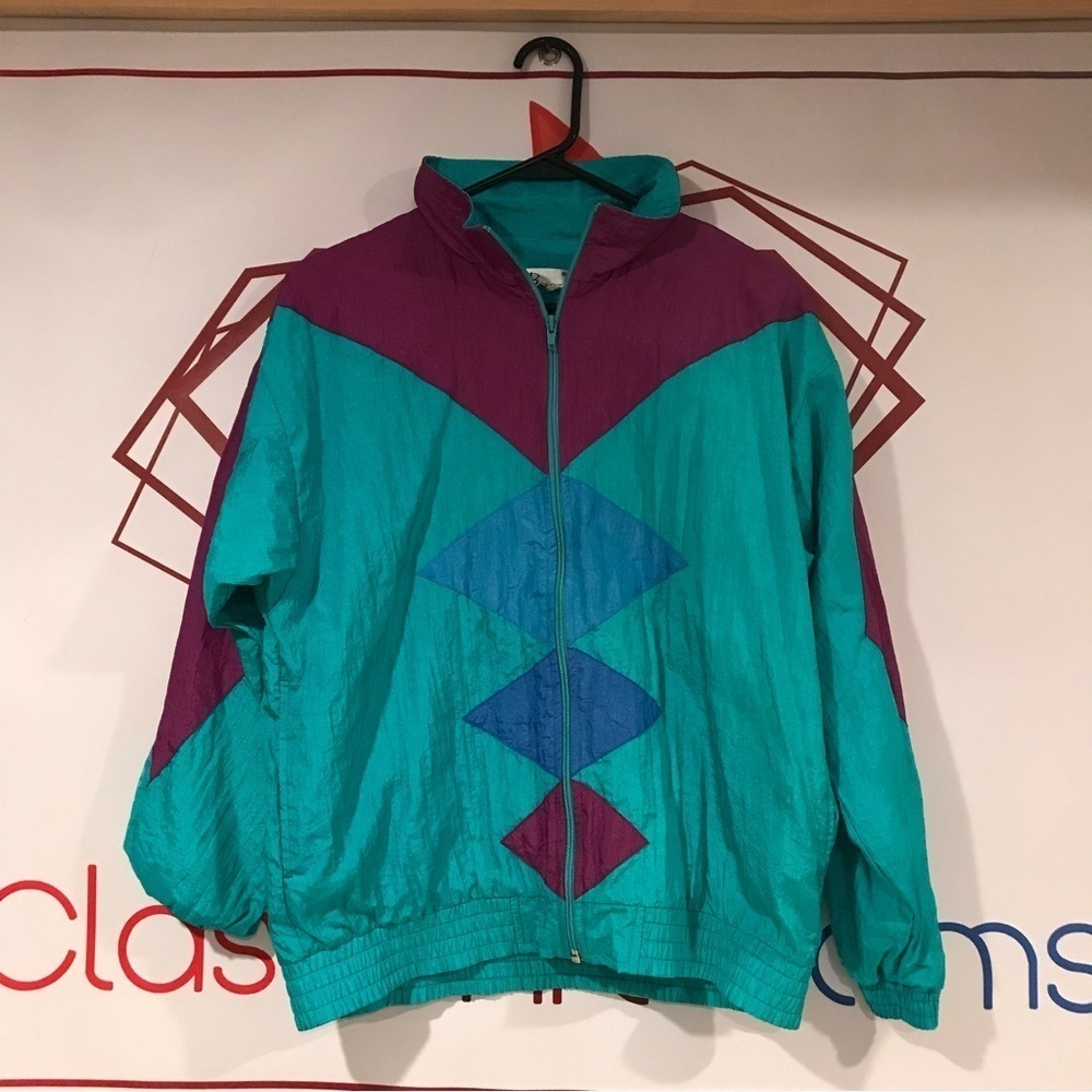 Vintage 90s Womens Bocoo Brand Windbreaker Track Jacket